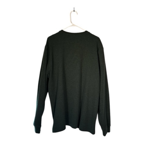 L.L. Bean Dark Green‎ Long Sleeve Henley Shirt - Picture 2 of 6